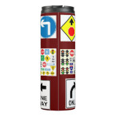 "Road Construction" Thermal Tumbler Thermosbecher (Rückseite)