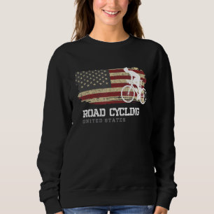 Road Cycling Road Bike Racing US Flag Speed Bicycl Sweatshirt