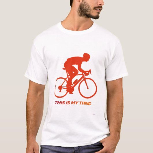 Road Cycling Silhouette Action Lifestyle Design T-Shirt (Vorderseite)
