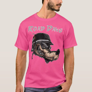 Road Dog Motorrad Bike Wolf Comic Biker Helm C T-Shirt