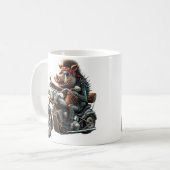 Road Hog Biker Mug | Rebel Motorcycle Hog Design Kaffeetasse (Vorderseite Links)