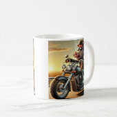 Road Hog Motorcycle Mug | Biker Pig Riding Chopper Kaffeetasse (VorderseiteRechts)