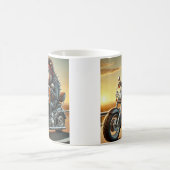Road Hog Motorcycle Mug | Biker Pig Riding Chopper Kaffeetasse (Mittel)