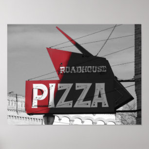 Road House Pizza Sign Poster