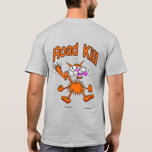 Road Kill Cat T-Shirt (Rückseite)