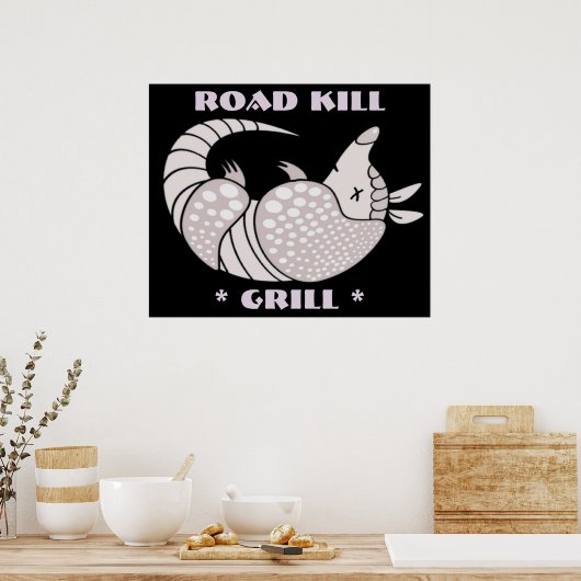 Road Kill Grill Poster Print (Küche)