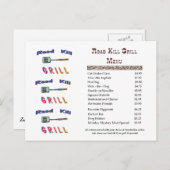 Road Kill Grill Postkarte (Vorne/Hinten)