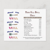 Road Kill Grill Postkarte (Vorderseite)