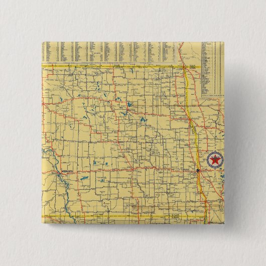Road Map N & S Dakota Button (Vorderseite)