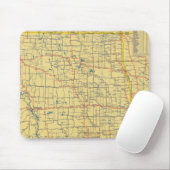 Road Map N & S Dakota Mousepad (Mit Mouse)