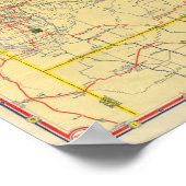 Road Map N & S Dakota Poster (Ecke)