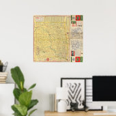 Road Map N & S Dakota Poster (Heimbüro)