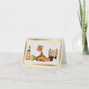 Road or Highway Worker Birthday Card Karte