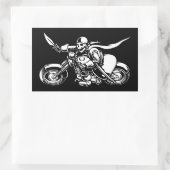 Road Pirate - bw Rechteckiger Aufkleber (Tasche)