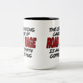 Road Rage Coffee Spaß Zweifarbige Tasse (Mittel)