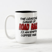 Road Rage Coffee Spaß Zweifarbige Tasse (Links)