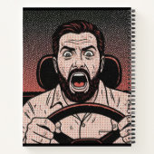 Road Rage Comic – Driver’s Fury Unleashed Notizblock (Rückseite)