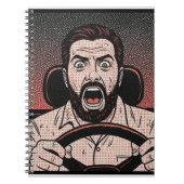 Road Rage Comic – Unkontrollierte Wut des Fahrers Notizblock (Vorderseite)