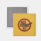 Road Runner aus New Mexico  Magnet (Vorderseite/Rückseite)