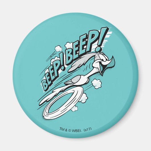 ROAD RUNNER™ BEEP BEEP!™ Halbton Magnet (Vorne)