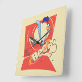 ROAD RUNNER™ BEEP BEEP!™ Sunset Graphic Quadratische Wanduhr (Winkel)