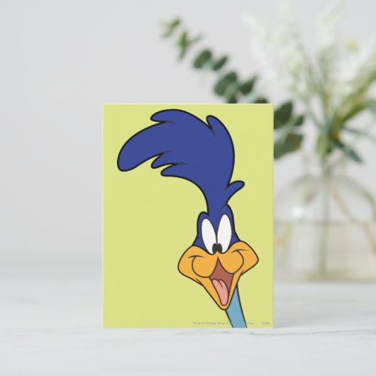 ROAD RUNNER™ Face Postkarte (Stehend Vorderseite)