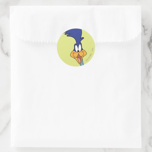 ROAD RUNNER™ Face Runder Aufkleber (Tasche)