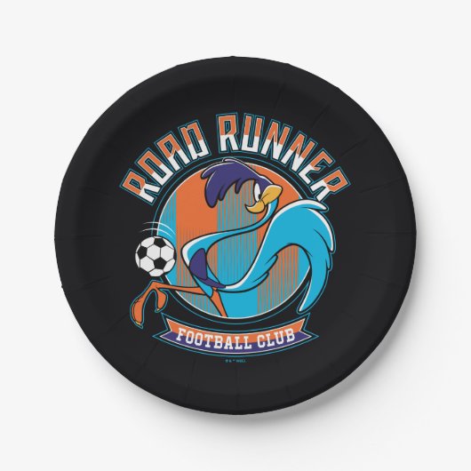 ROAD RUNNER™ Football Club Badge Pappteller (Vorderseite)