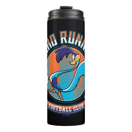ROAD RUNNER™ Fußballclub-Abzeichen Thermosbecher (Vorderseite)