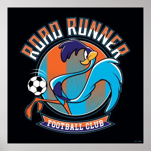 ROAD RUNNER™ Fußballverein-Emblem Poster (Vorne)