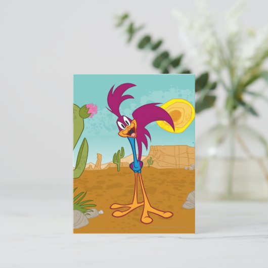 ROAD RUNNER™ Head Tilght Postkarte (Stehend Vorderseite)