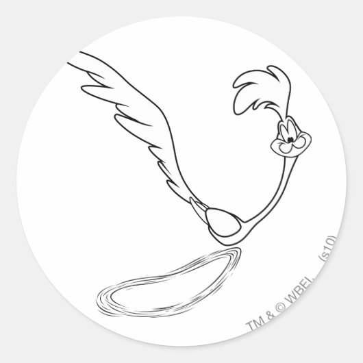 ROAD RUNNER™ Laufen Runder Aufkleber (Vorderseite)