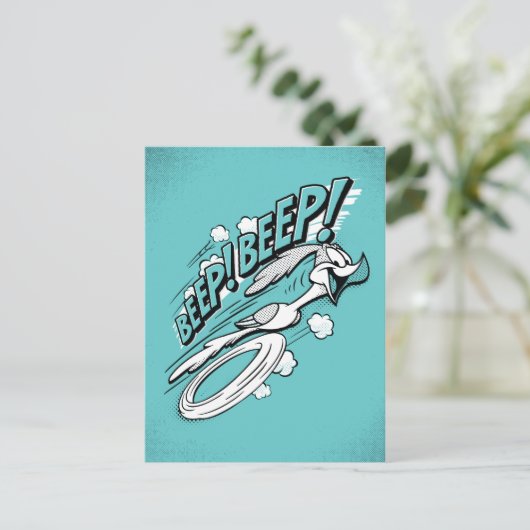 ROAD RUNNER™ REEP BEEP BEEP™™ Halftone Postkarte (Stehend Vorderseite)