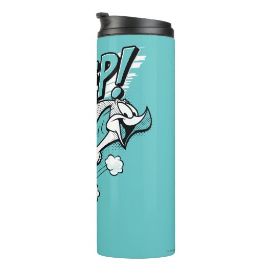 ROAD RUNNER™ REEP BEEP!™ Halftone Thermosbecher (Nach rechts gedreht)