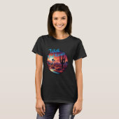 Road Runner Texas Wüste Sunset Cactus Running Bir T-Shirt (Vorne ganz)