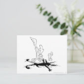 ROAD RUNNER™ und WILE E. COYOTE™ Shaped Hole Postkarte (Stehend Vorderseite)