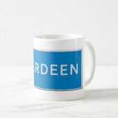 Road sign Aberdeen Kaffeetasse (VorderseiteRechts)
