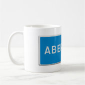 Road sign Aberdeen Kaffeetasse (Links)