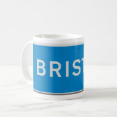 Road sign Bristol Kaffeetasse (Vorderseite Links)