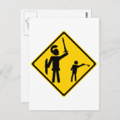 Road Sign David und Goliath Postkarte (Vorne/Hinten)