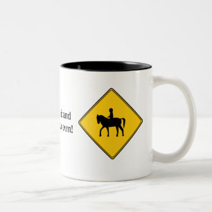 Road Sign- Horseback Rider Tasse