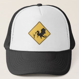 Road Sign- Knight & Dragon Hat Truckerkappe