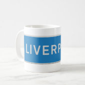 Road sign Liverpool Kaffeetasse (Vorderseite Links)