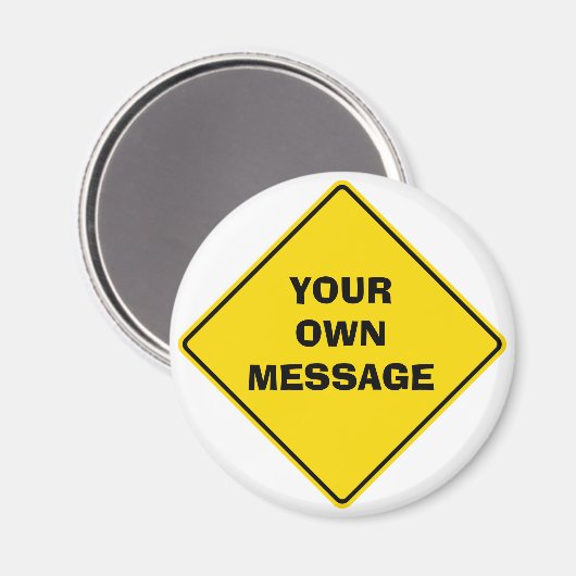 Road Sign Magnet (Vorderseite/Rückseite)