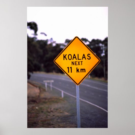 Road sign New South Wales, Australien Poster (Vorne)