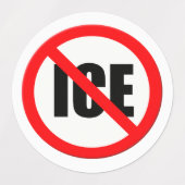 Road sign "No ICE" Etiketten (Design 2)