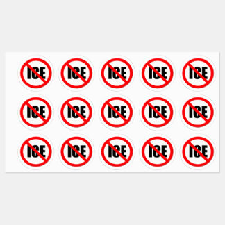 Road sign "No ICE" Etiketten