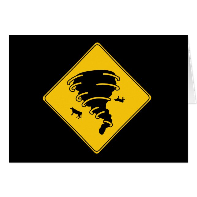 Road Sign- Tornado (Vorderseite (Horizontal))