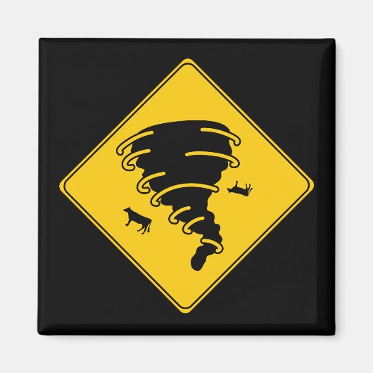 Road Sign- Tornado Magnet (Vorne)