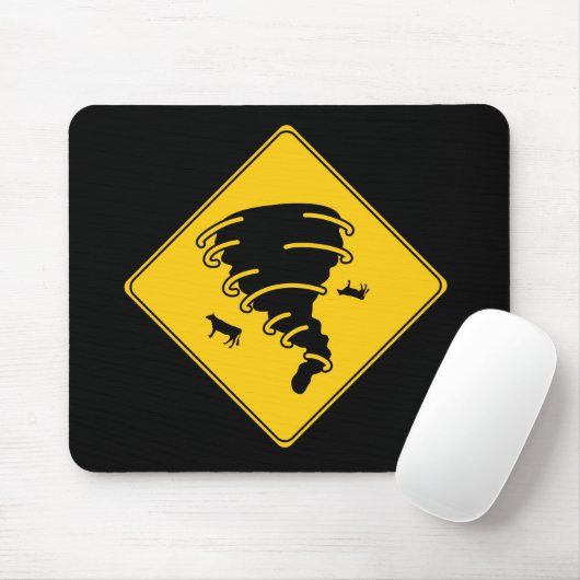 Road Sign- Tornado Mousepad (Mit Mouse)